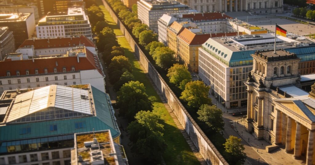 Berliner Mauer von oben: Historische Einblicke aus der Vogelperspektive