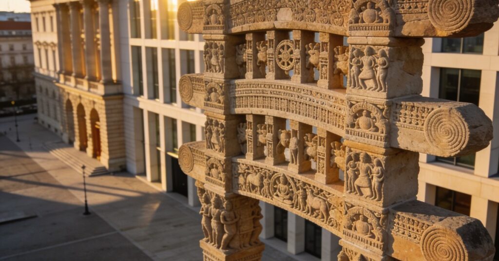 Rekonstruktion des Sanchi Tores vor Berliner Schloss: Ein neues Highlight